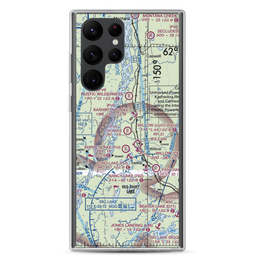 Thomas Strip (AK08) VFR Sectional Samsung Case Samsung Galaxy S22 Ultra model shown