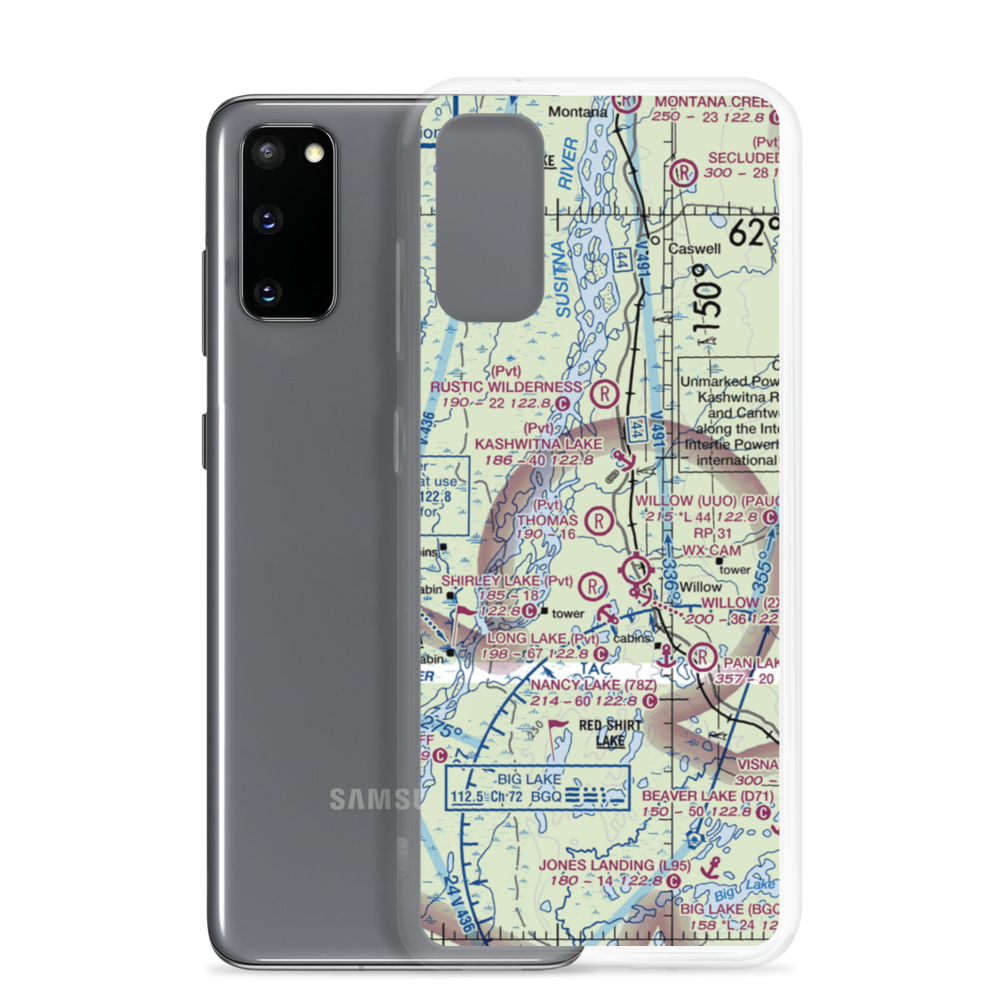 Thomas Strip (AK08) VFR Sectional Samsung Case Samsung Galaxy S20 model shown