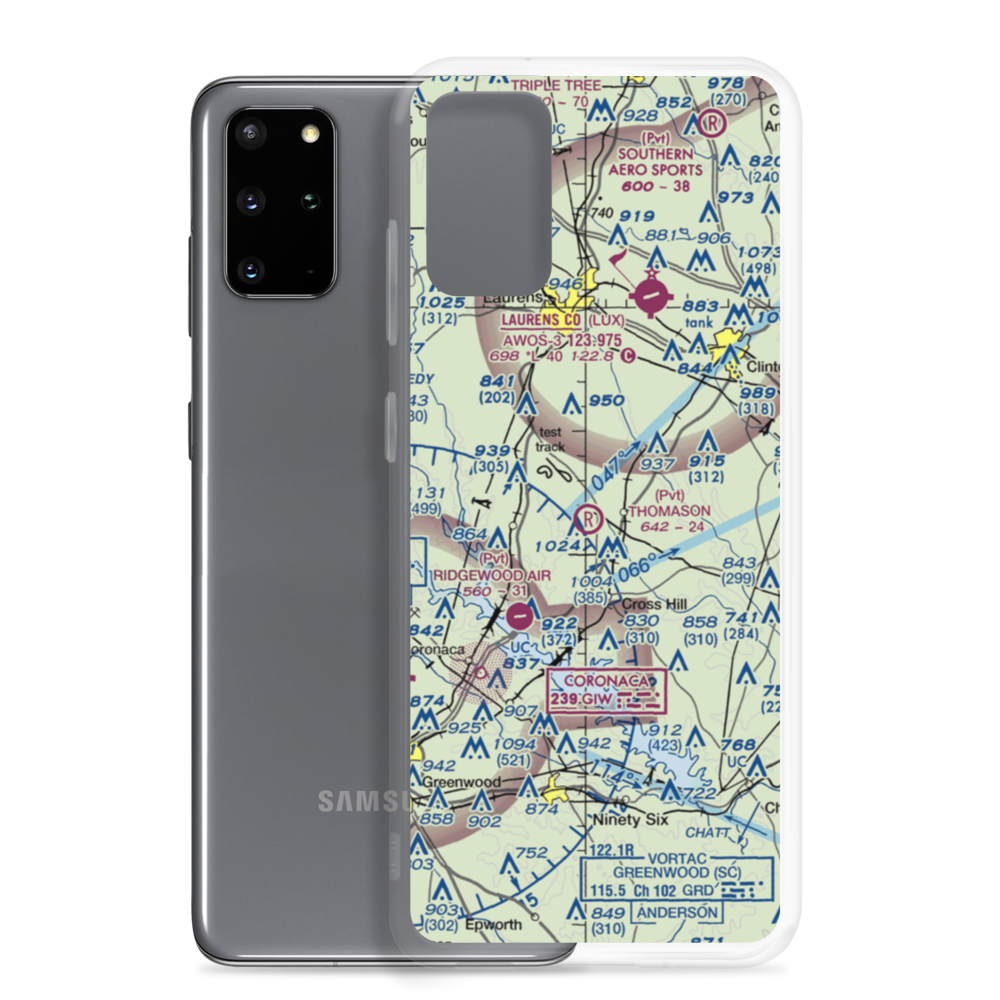 Thomason Airfield (SC56) VFR Sectional Samsung Case Samsung Galaxy S20 Plus model shown