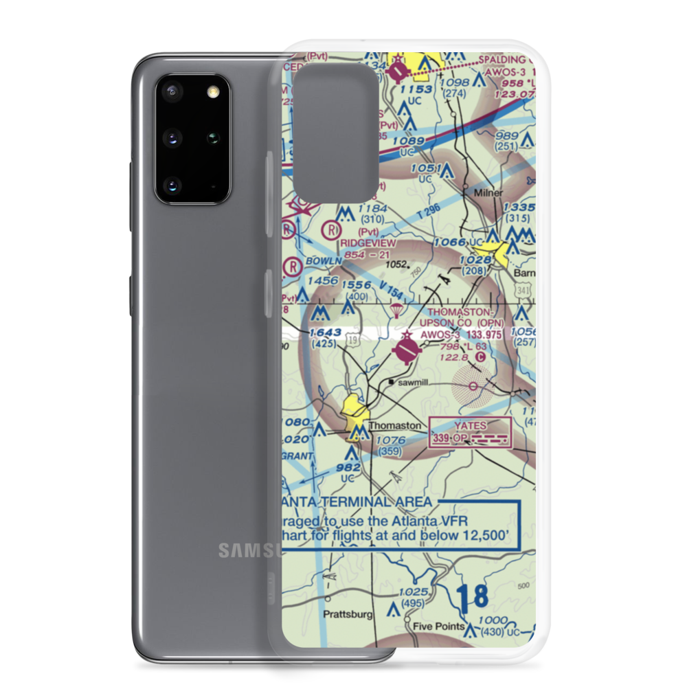 Thomaston Upson County Airport (OPN) VFR Sectional Samsung Case Samsung Galaxy S20 Plus model shown