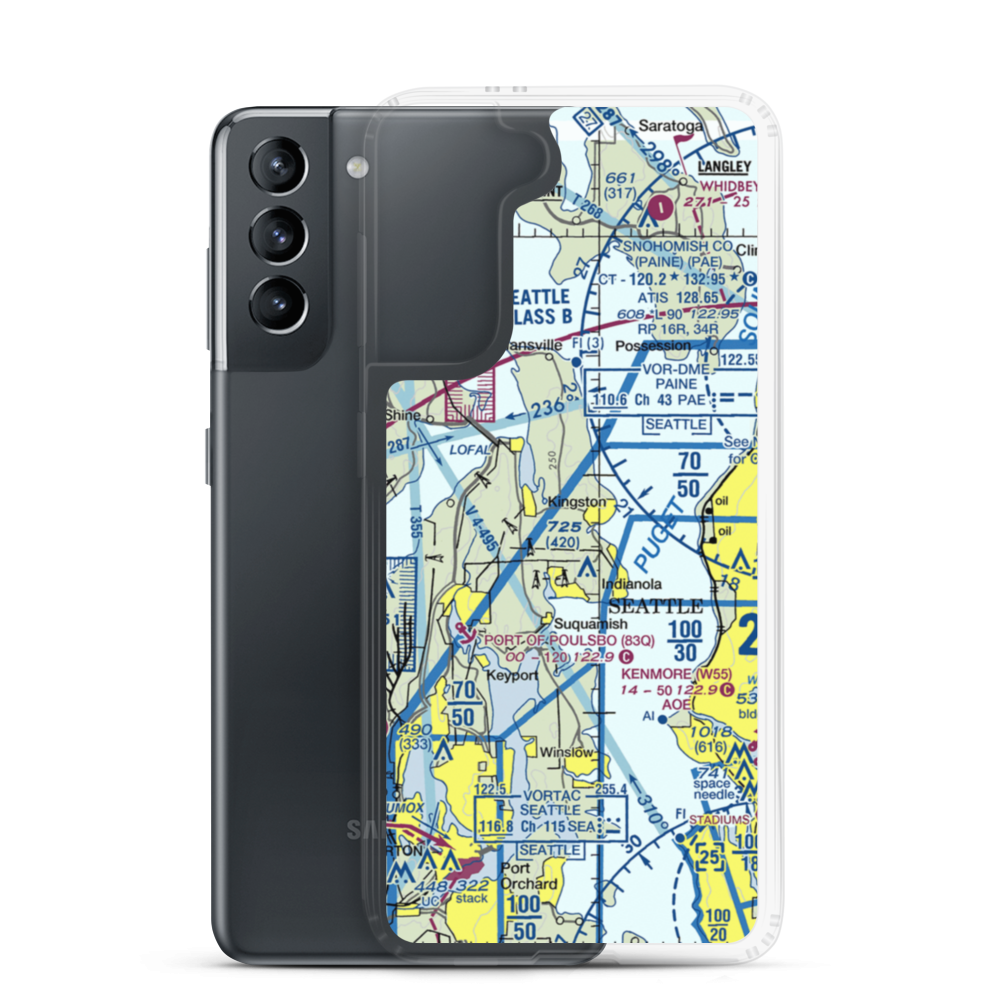 Thompson Airport (WA61) VFR Sectional Samsung Case Samsung Galaxy S21 model shown