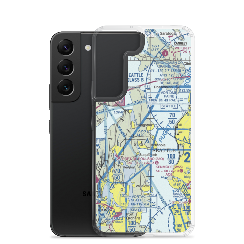 Thompson Airport (WA61) VFR Sectional Samsung Case Samsung Galaxy S22 model shown