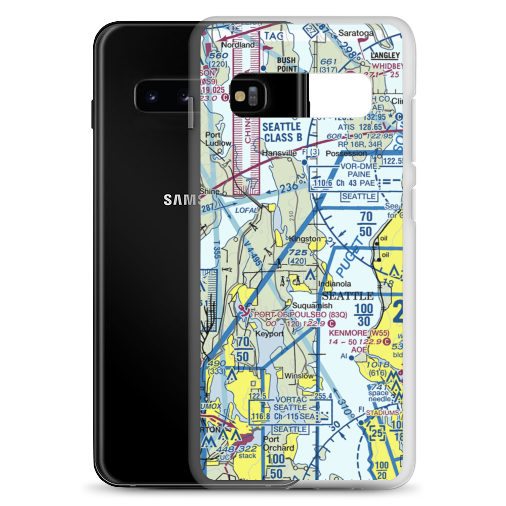 Thompson Airport (WA61) VFR Sectional Samsung Case Samsung Galaxy S10+ model shown