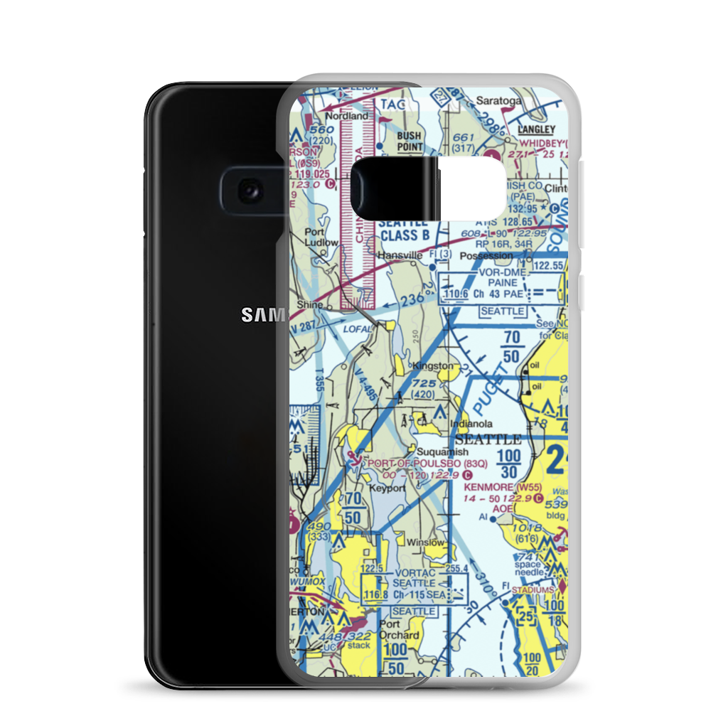Thompson Airport (WA61) VFR Sectional Samsung Case Samsung Galaxy S10e model shown