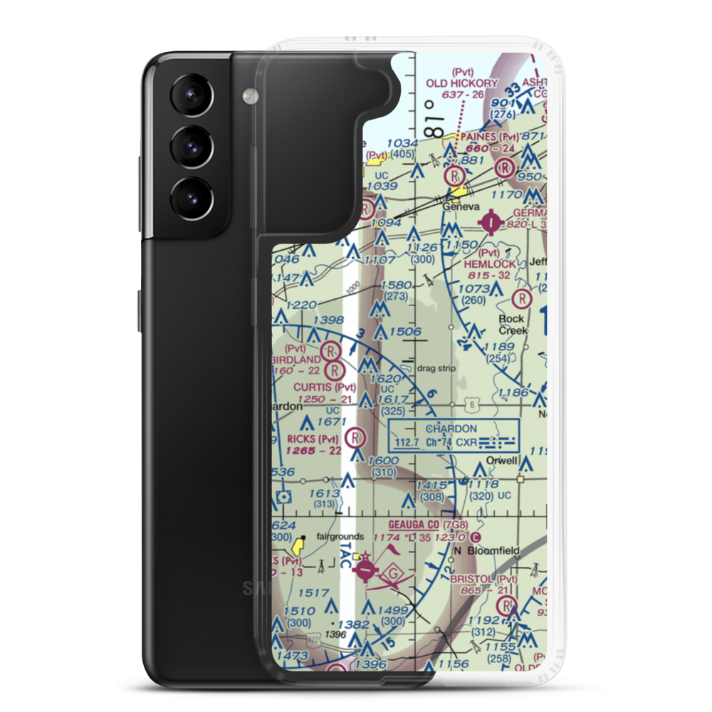 Thompson Drag Raceway Airport (73OH) VFR Sectional Samsung Case Samsung Galaxy S21 Plus model shown