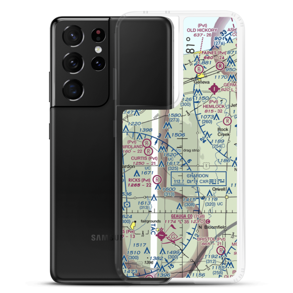 Thompson Drag Raceway Airport (73OH) VFR Sectional Samsung Case Samsung Galaxy S21 Ultra model shown