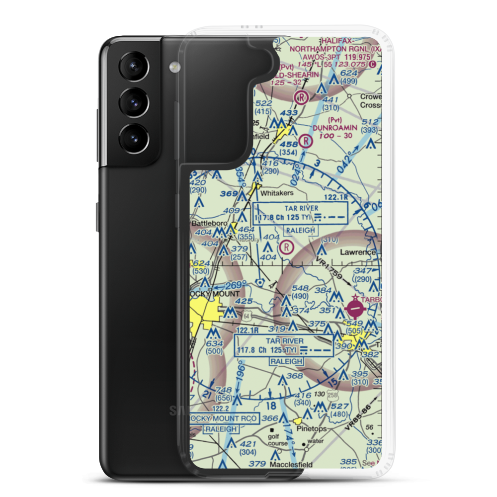 Thompson Farms Airport (6NC5) VFR Sectional Samsung Case Samsung Galaxy S21 Plus model shown