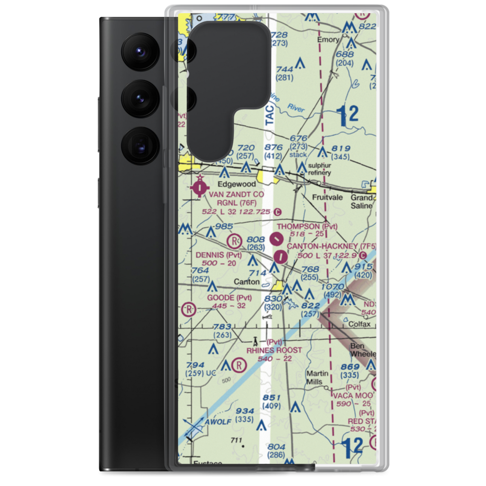Thompson Field (1TA7) VFR Sectional Samsung Case Samsung Galaxy S22 Ultra model shown