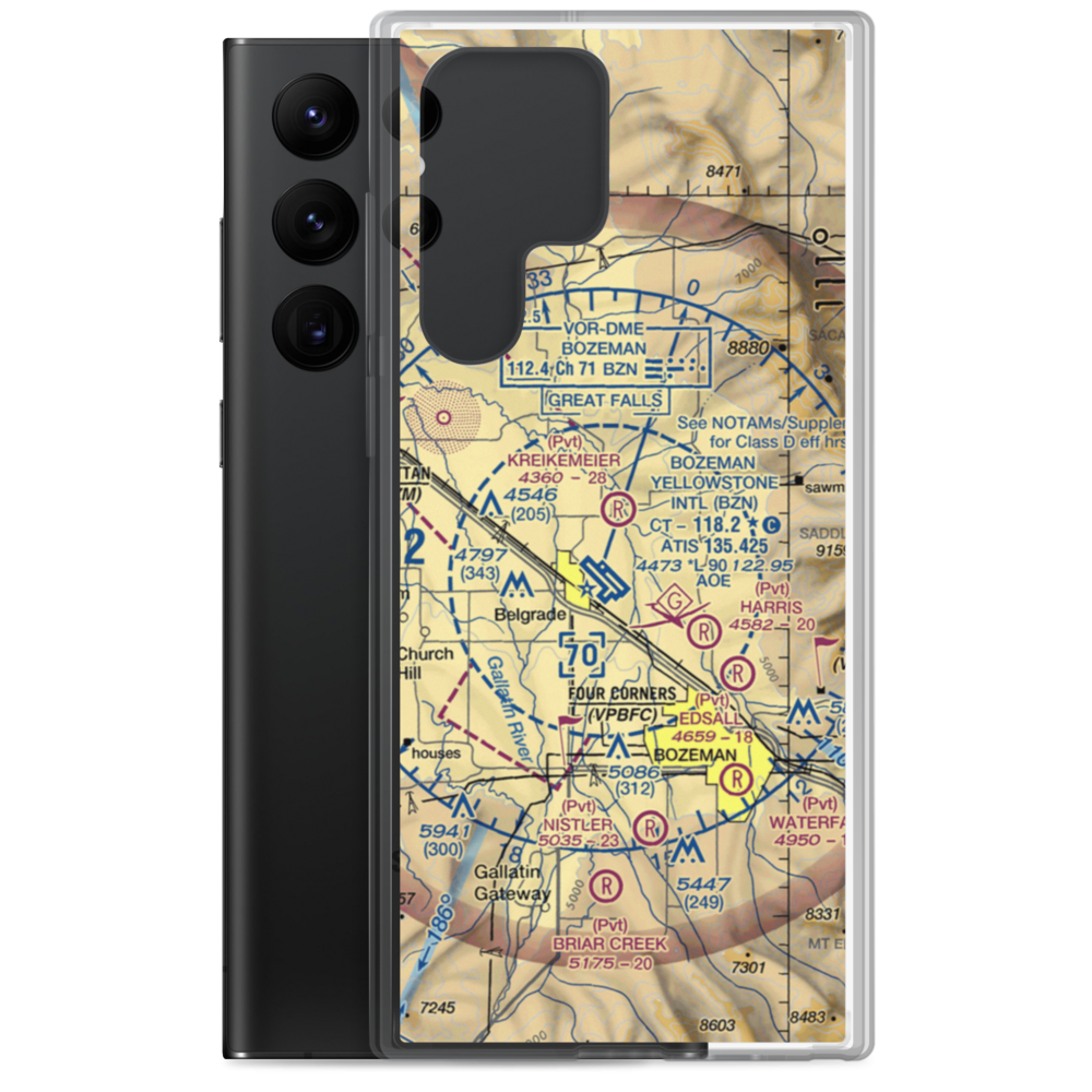 Thompson Field (MT81) VFR Sectional Samsung Case Samsung Galaxy S22 Ultra model shown