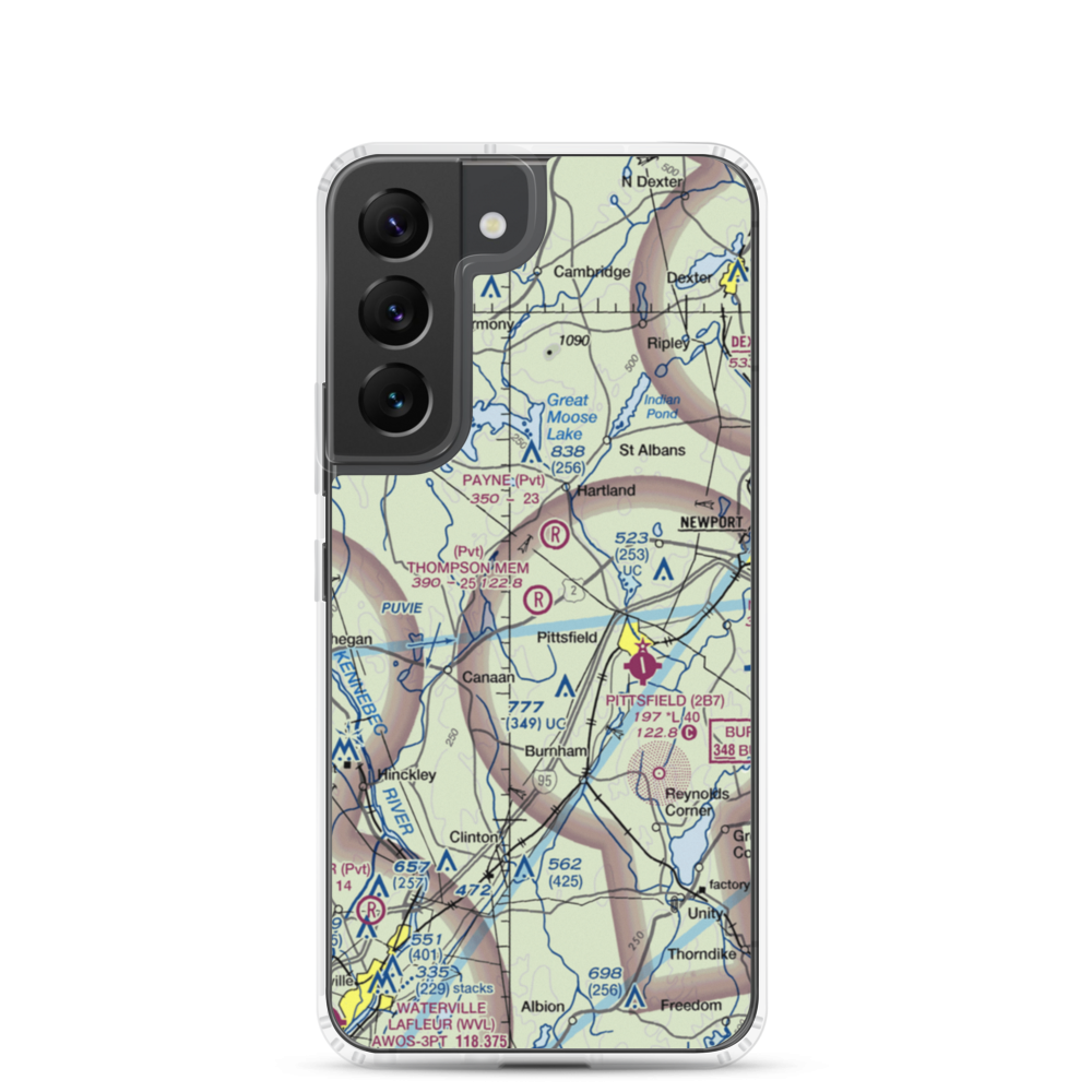 Thompson Memorial Field (ME62) VFR Sectional Samsung Case Samsung Galaxy S22 model shown