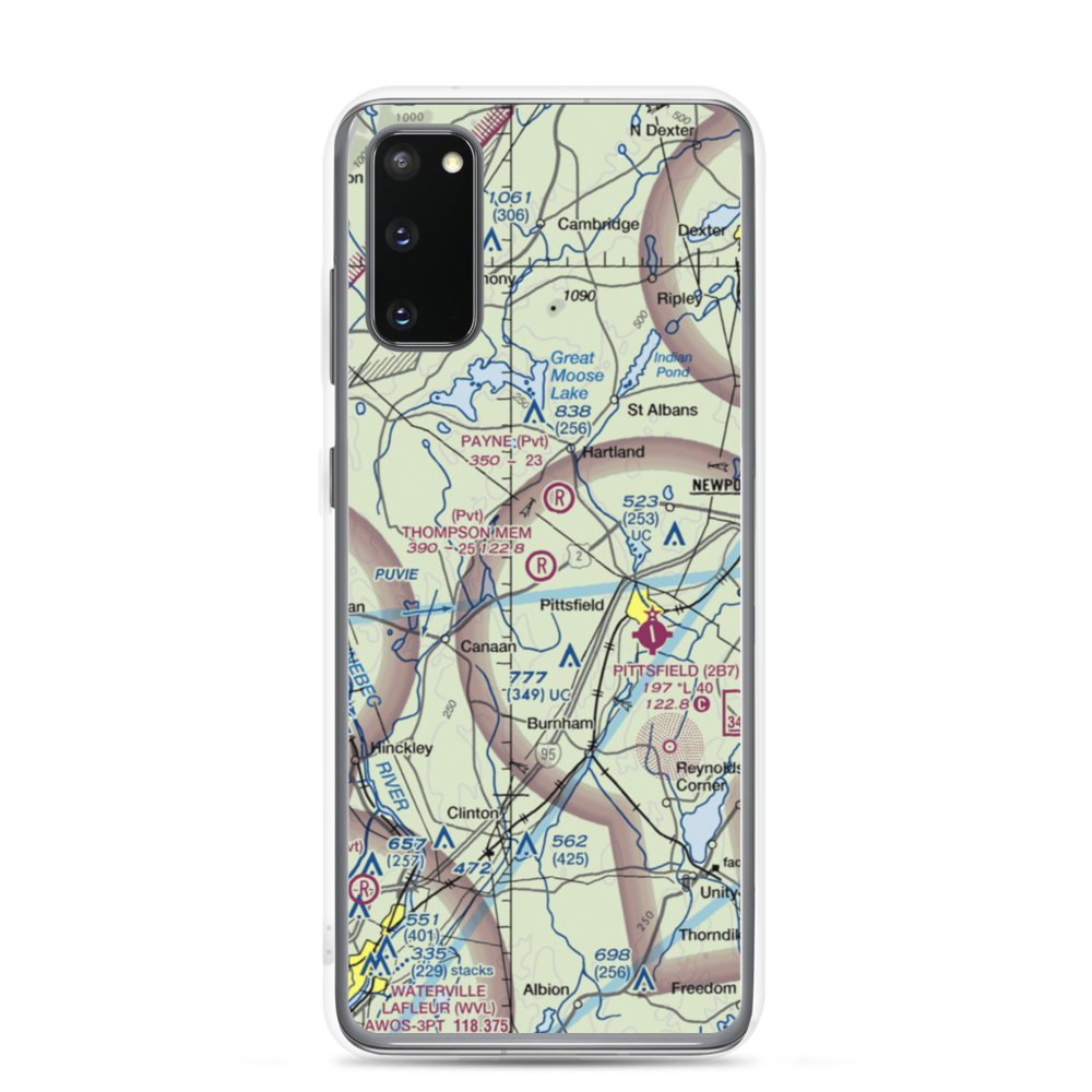 Thompson Memorial Field (ME62) VFR Sectional Samsung Case Samsung Galaxy S20 model shown