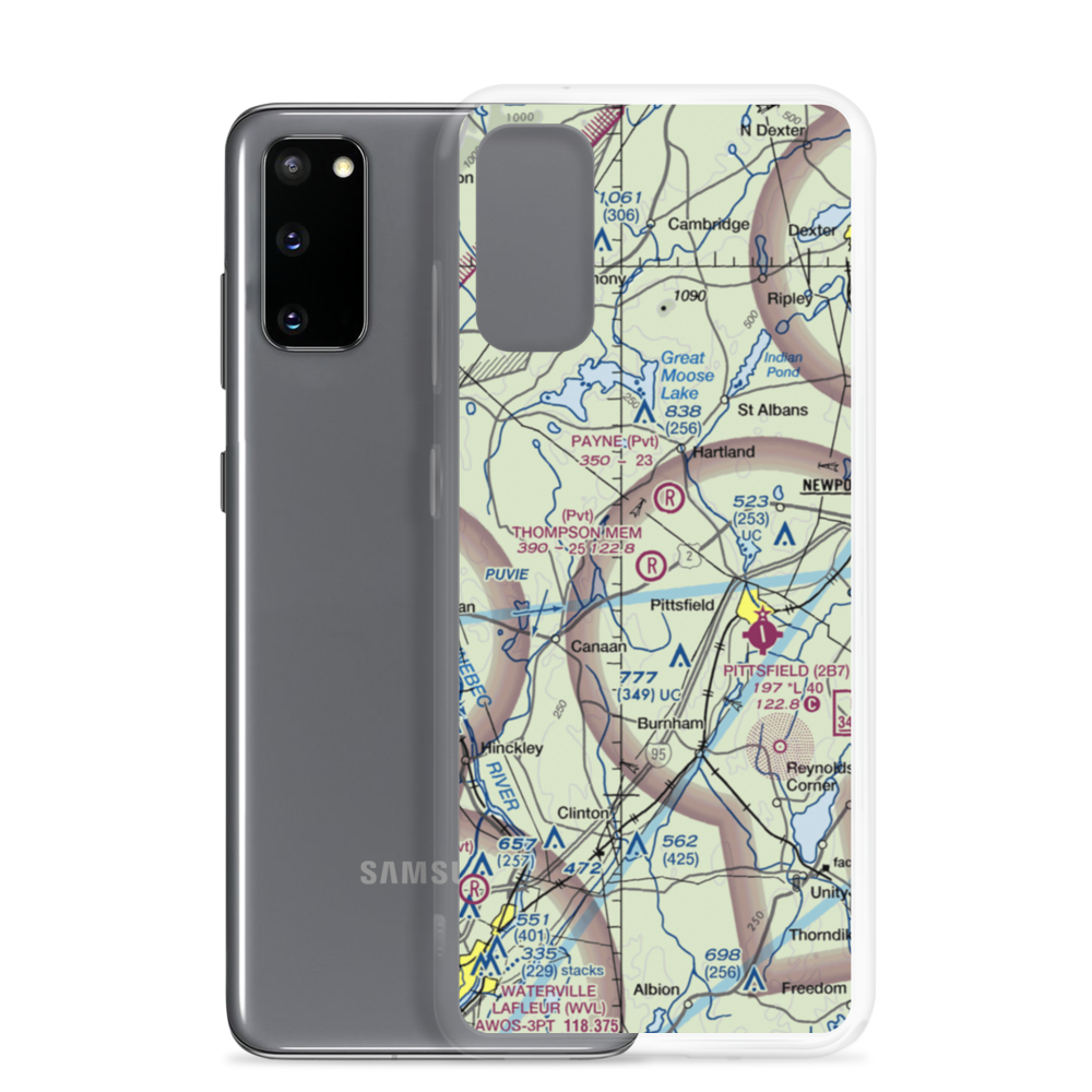 Thompson Memorial Field (ME62) VFR Sectional Samsung Case Samsung Galaxy S20 model shown
