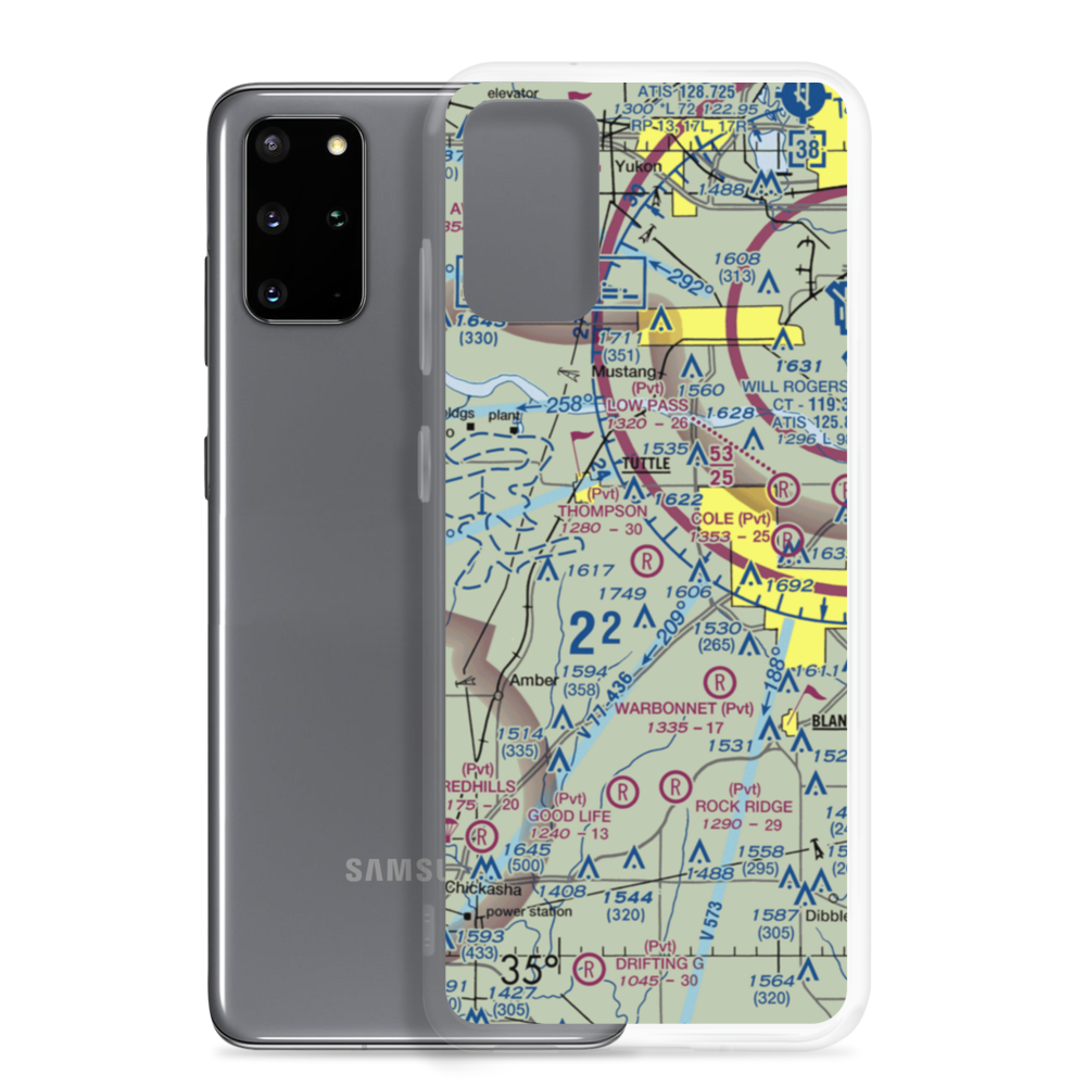 Thompson Private Airport (53OK) VFR Sectional Samsung Case Samsung Galaxy S20 Plus model shown