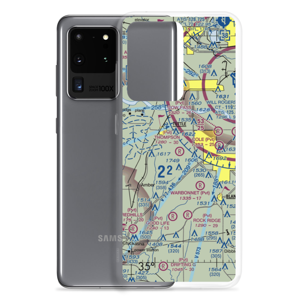 Thompson Private Airport (53OK) VFR Sectional Samsung Case Samsung Galaxy S20 Ultra model shown