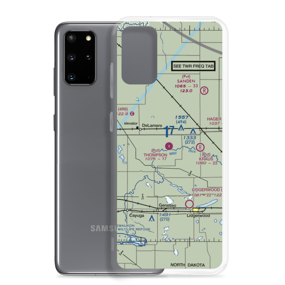 Thompson Private Airport (NA21) VFR Sectional Samsung Case Samsung Galaxy S20 Plus model shown