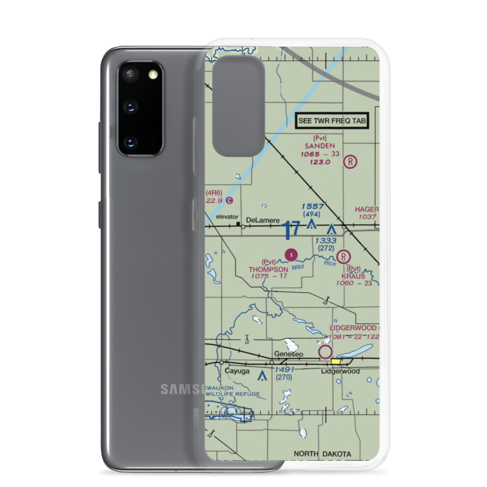 Thompson Private Airport (NA21) VFR Sectional Samsung Case Samsung Galaxy S20 model shown