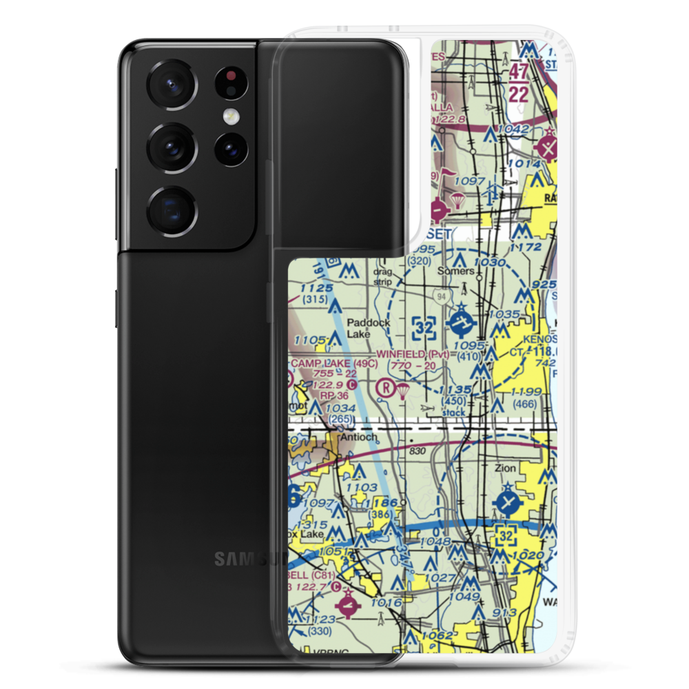Thompson Strawberry Farm Airport (US-0130) VFR Sectional Samsung Case Samsung Galaxy S21 Ultra model shown