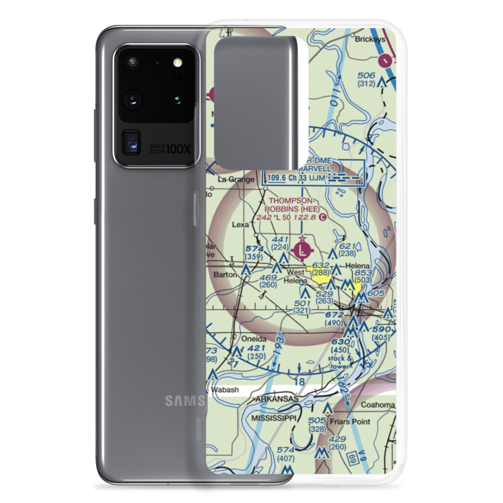 Thompson-Robbins Airport (HEE) VFR Sectional Samsung Case Samsung Galaxy S20 Ultra model shown