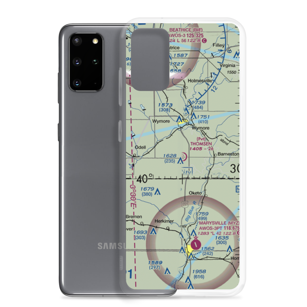 Thomsen Airport (NE92) VFR Sectional Samsung Case Samsung Galaxy S20 Plus model shown