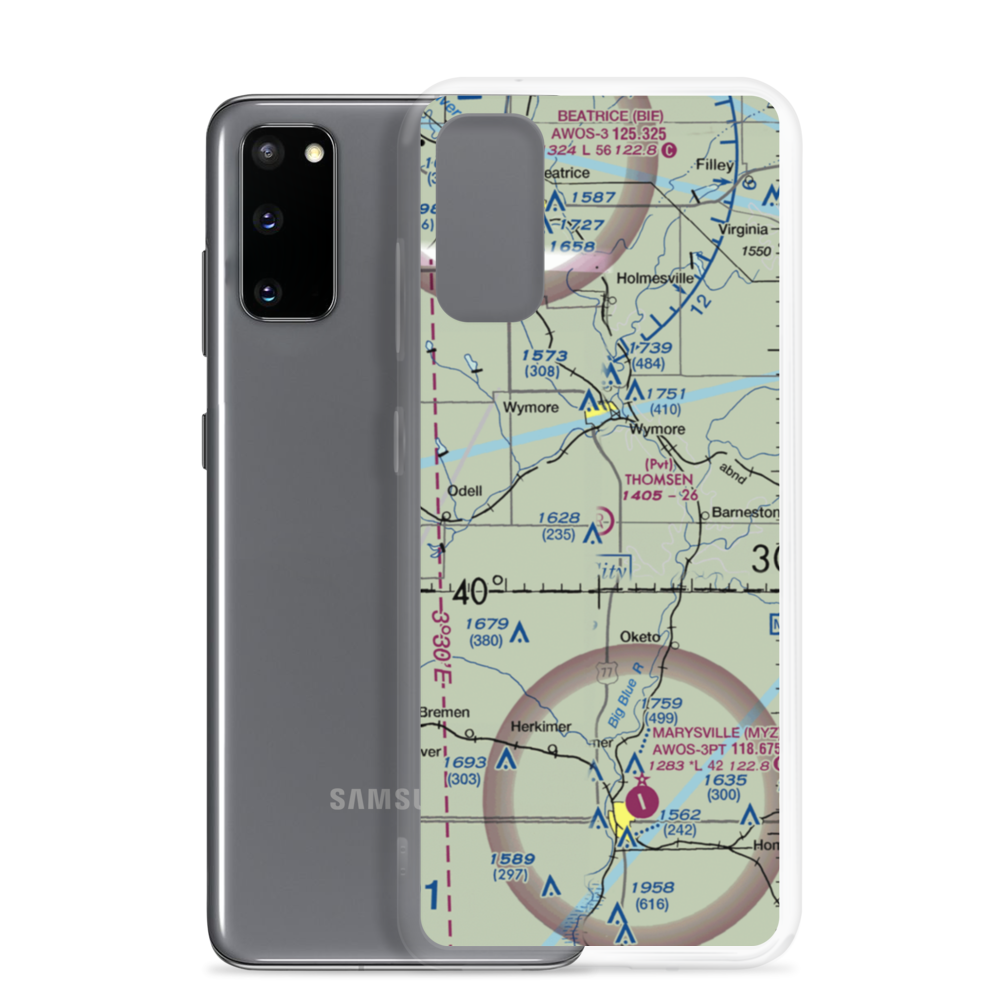 Thomsen Airport (NE92) VFR Sectional Samsung Case Samsung Galaxy S20 model shown