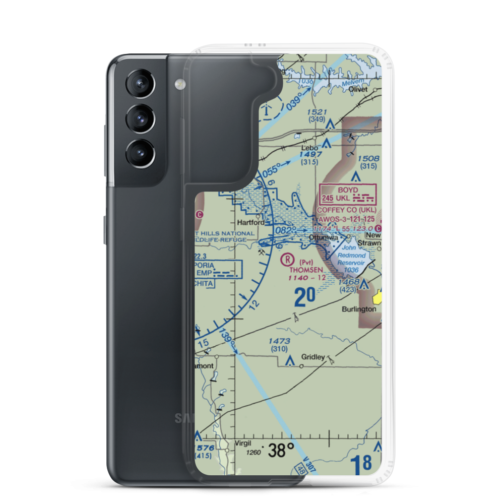 Thomsen Field (4KS6) VFR Sectional Samsung Case Samsung Galaxy S21 model shown