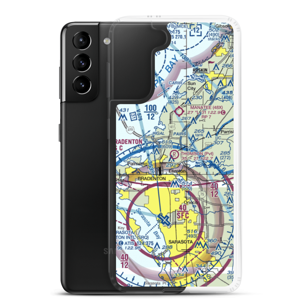 Thomson Airfield (6FD7) VFR Sectional Samsung Case Samsung Galaxy S21 Plus model shown