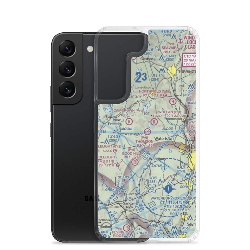 Thomson Field (5CT5) VFR Sectional Samsung Case Samsung Galaxy S22 model shown