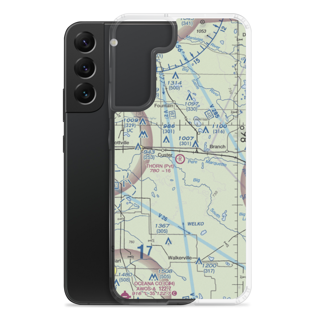 Thorn Airport (MI19) VFR Sectional Samsung Case Samsung Galaxy S22 Plus model shown