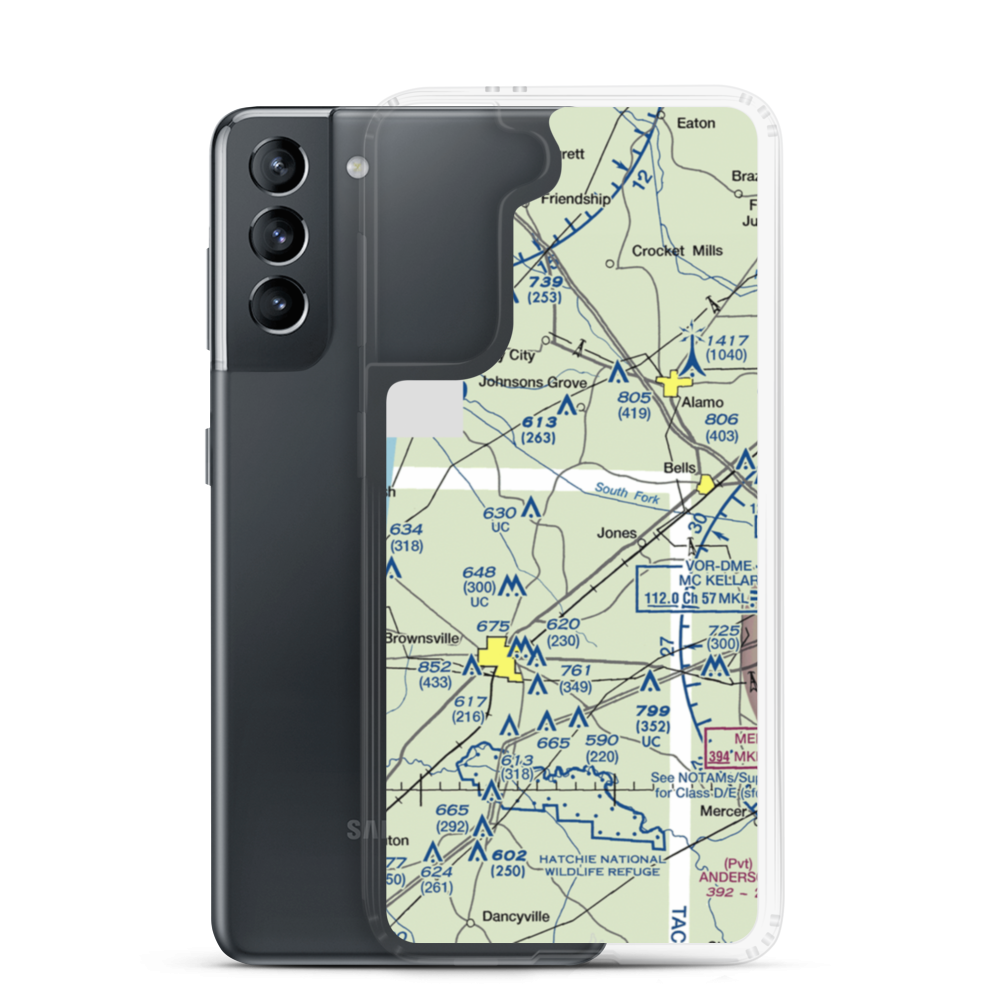 Thornton Airport (47M) VFR Sectional Samsung Case Samsung Galaxy S21 model shown