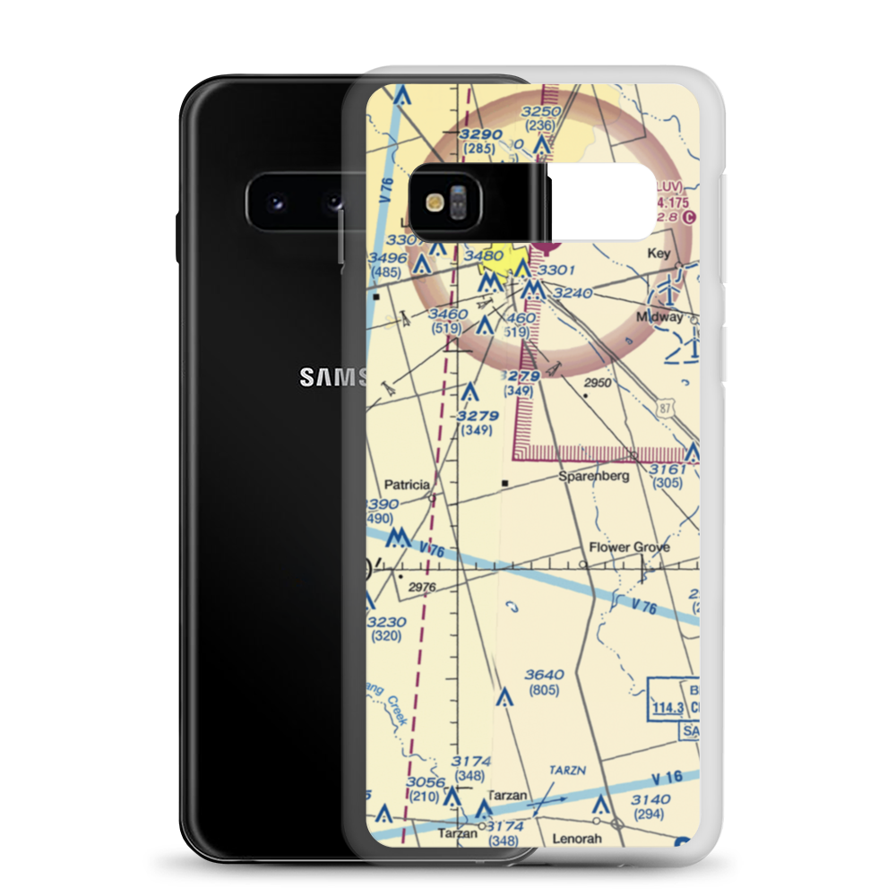 Thorp Airport (9TE3) VFR Sectional Samsung Case Samsung Galaxy S10 model shown