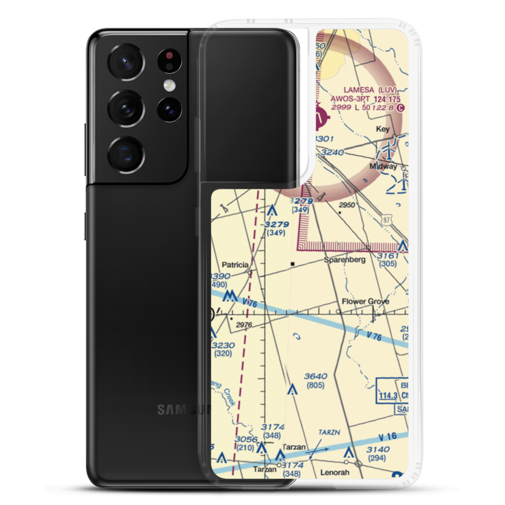 Thorp Airport (9TE3) VFR Sectional Samsung Case Samsung Galaxy S21 Ultra model shown
