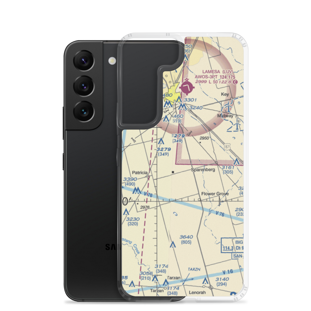 Thorp Airport (9TE3) VFR Sectional Samsung Case Samsung Galaxy S22 model shown