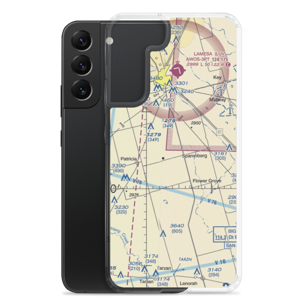 Thorp Airport (9TE3) VFR Sectional Samsung Case Samsung Galaxy S22 Plus model shown