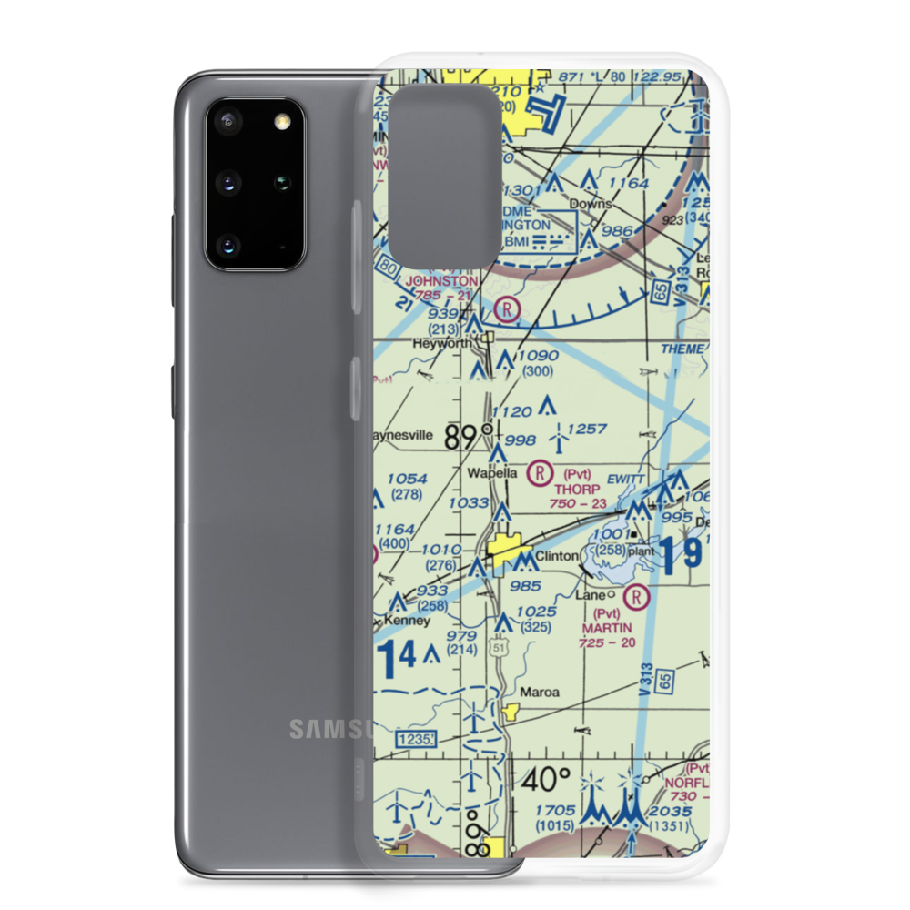 Thorp Airport (LL34) VFR Sectional Samsung Case Samsung Galaxy S20 Plus model shown