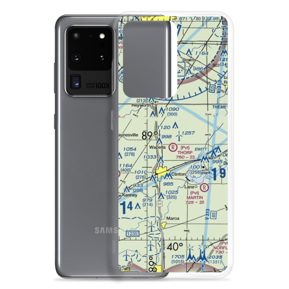 Thorp Airport (LL34) VFR Sectional Samsung Case Samsung Galaxy S20 Ultra model shown