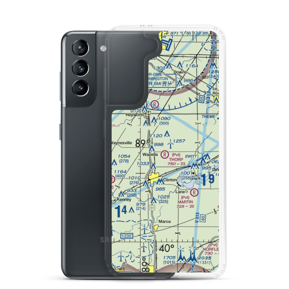 Thorp Airport (LL34) VFR Sectional Samsung Case Samsung Galaxy S21 model shown