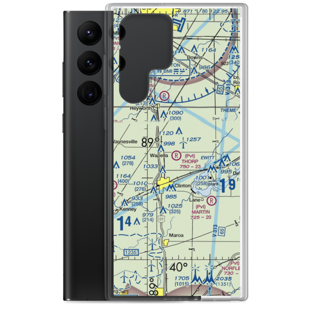 Thorp Airport (LL34) VFR Sectional Samsung Case Samsung Galaxy S22 Ultra model shown