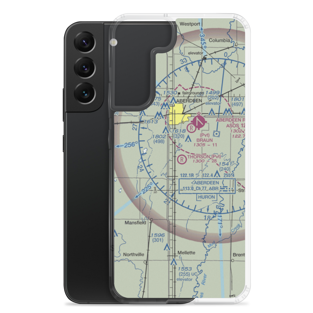 Thorson Airfield (SD05) VFR Sectional Samsung Case Samsung Galaxy S22 Plus model shown