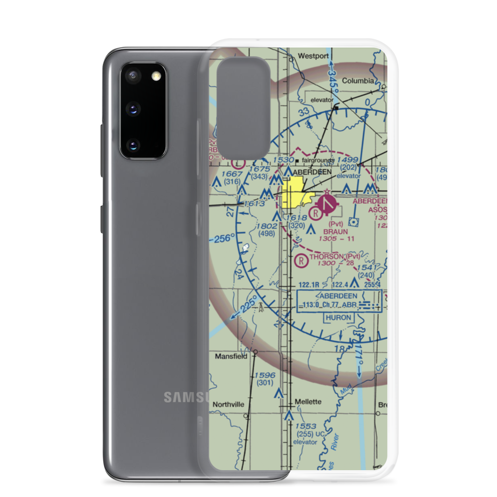Thorson Airfield (SD05) VFR Sectional Samsung Case Samsung Galaxy S20 model shown