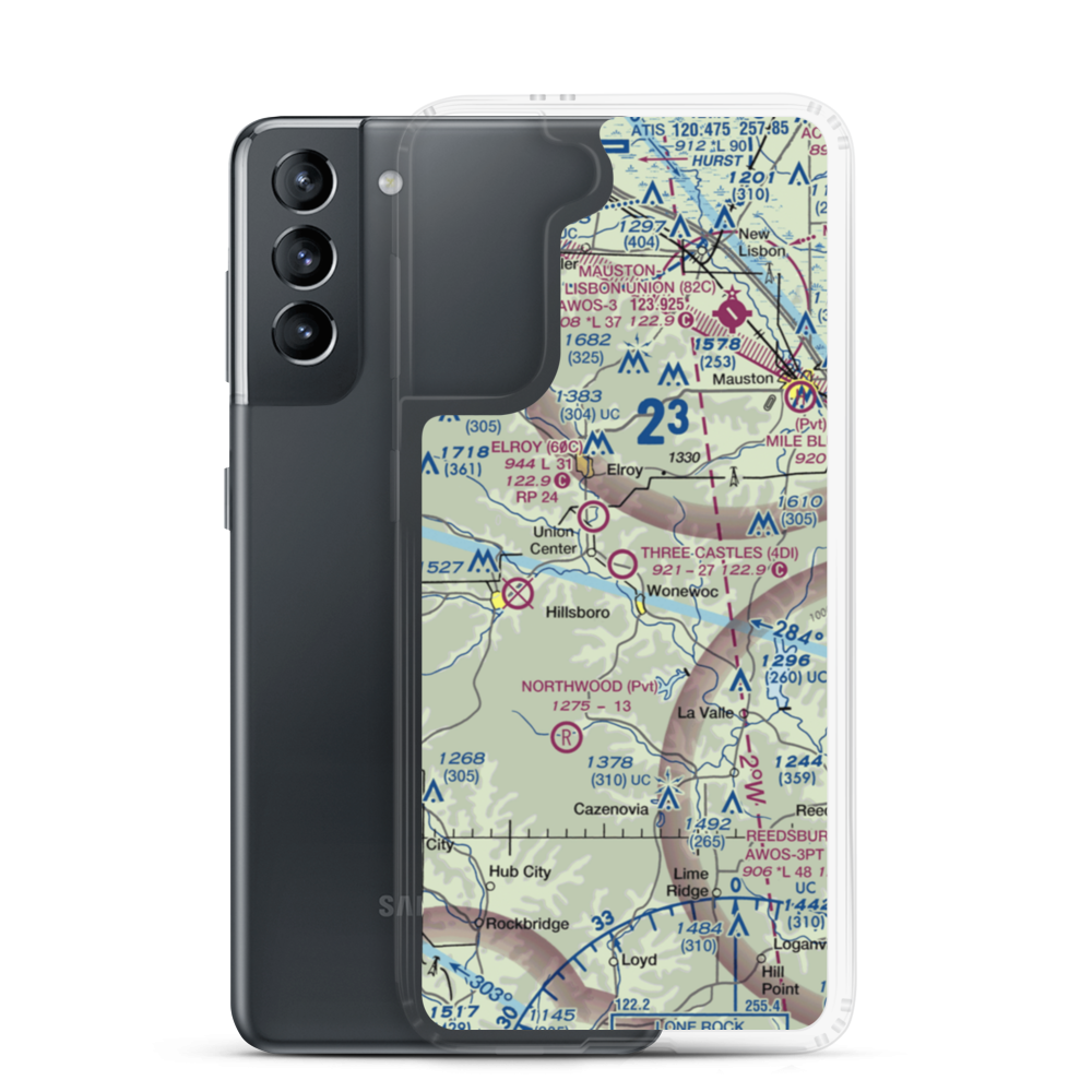 Three Castles Airpark (4D1) VFR Sectional Samsung Case Samsung Galaxy S21 model shown