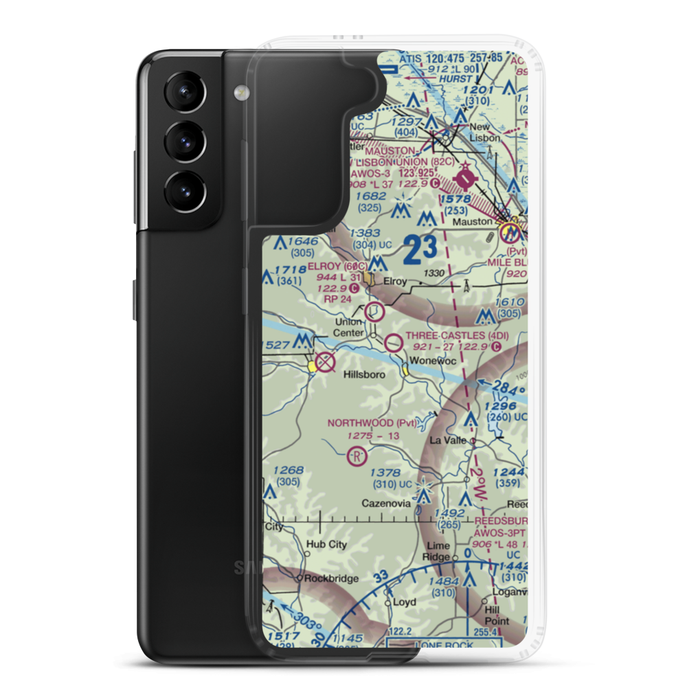 Three Castles Airpark (4D1) VFR Sectional Samsung Case Samsung Galaxy S21 Plus model shown