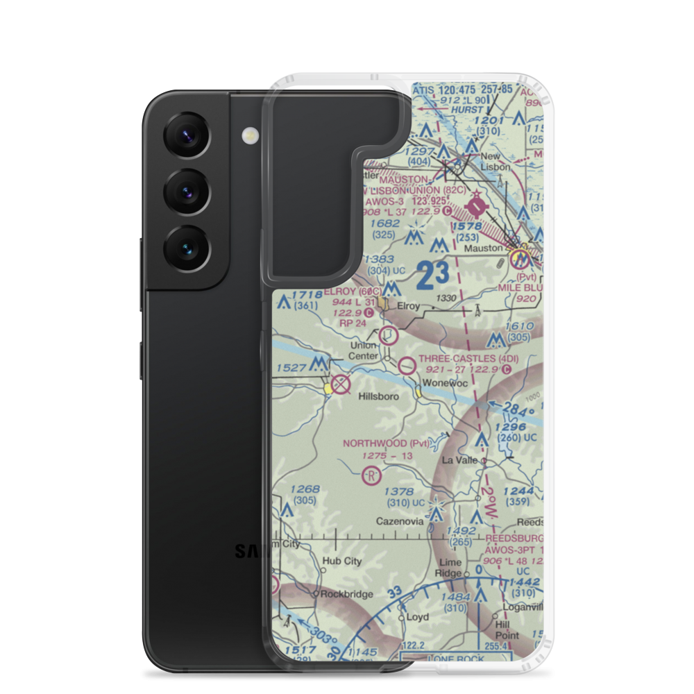 Three Castles Airpark (4D1) VFR Sectional Samsung Case Samsung Galaxy S22 model shown