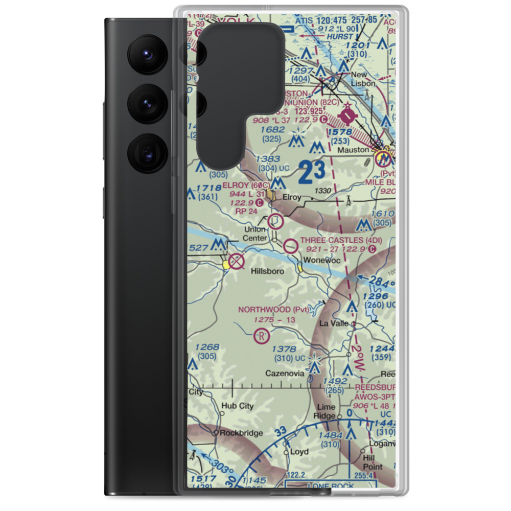 Three Castles Airpark (4D1) VFR Sectional Samsung Case Samsung Galaxy S22 Ultra model shown