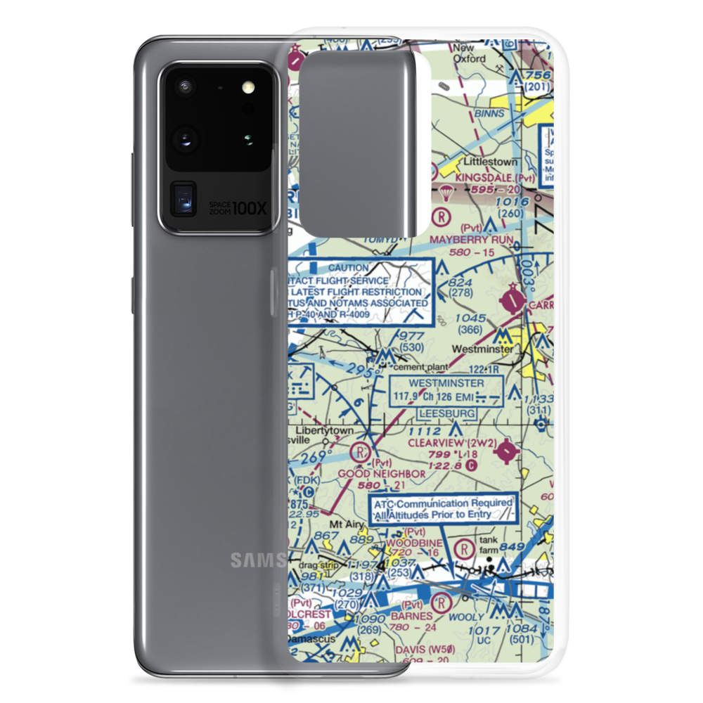 Three J Airport (MD56) VFR Sectional Samsung Case Samsung Galaxy S20 Ultra model shown