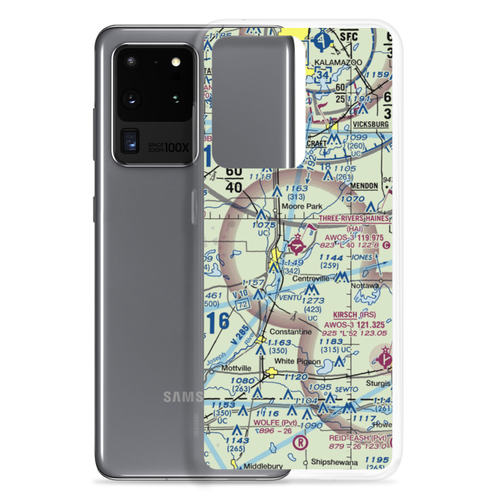Three Rivers Municipal Dr Haines Airport (HAI) VFR Sectional Samsung Case Samsung Galaxy S20 Ultra model shown