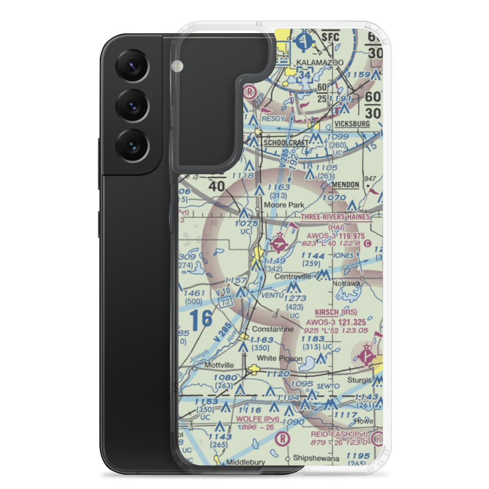 Three Rivers Municipal Dr Haines Airport (HAI) VFR Sectional Samsung Case Samsung Galaxy S22 Plus model shown