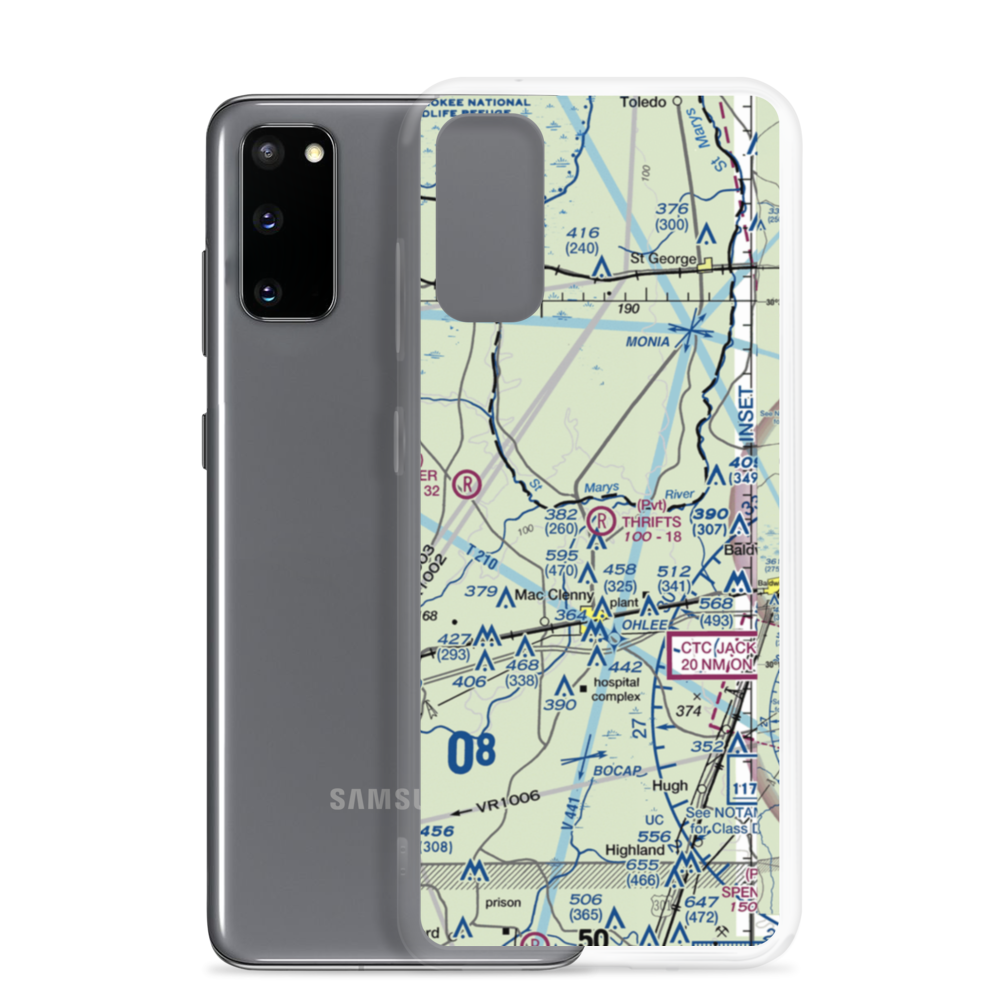 Thrifts Airport (FL11) VFR Sectional Samsung Case Samsung Galaxy S20 model shown