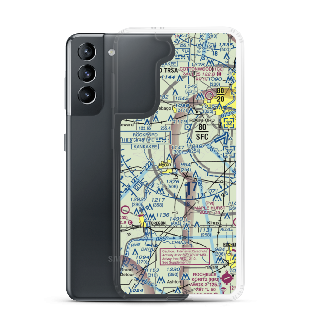 Thrifty Acres STOLport (4IL3) VFR Sectional Samsung Case Samsung Galaxy S21 model shown