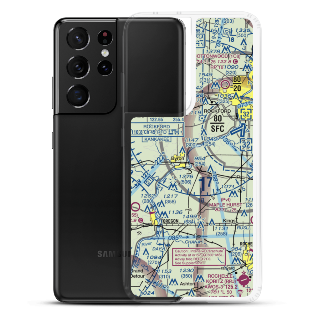 Thrifty Acres STOLport (4IL3) VFR Sectional Samsung Case Samsung Galaxy S21 Ultra model shown