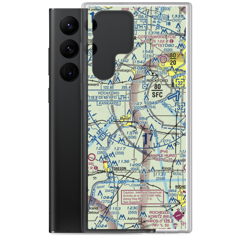 Thrifty Acres STOLport (4IL3) VFR Sectional Samsung Case Samsung Galaxy S22 Ultra model shown